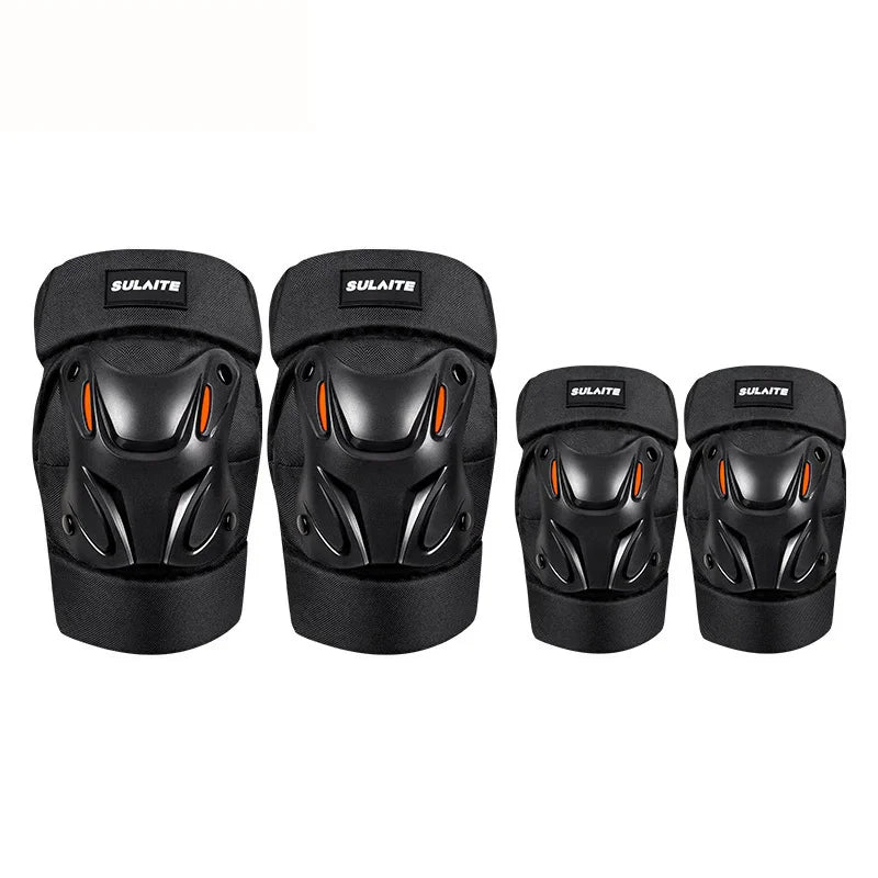 Outdoor Sports Anti-Fall Riding Protective Gear Motorcycle Motocross Knee Elbow Pads Takeaway Pulley Leg Pads 4pcs/set