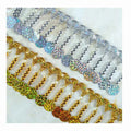 Diy Garment Sewing Material Ribbon Lace Hat Clothes Accessories Gold Silver Laser Glitter Sequins Gold Silver Braided Lace Trims