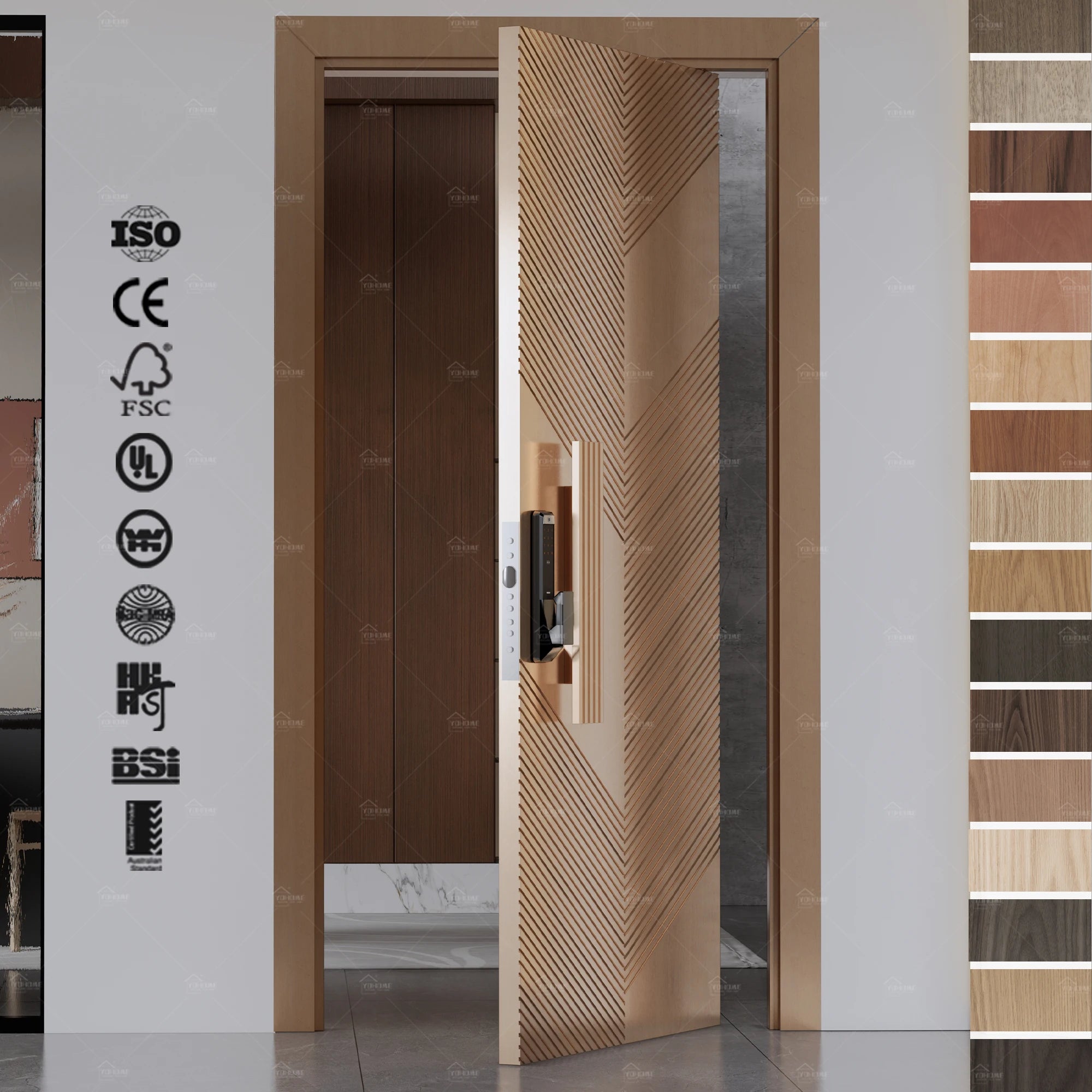 Guangdong Yohome Villa Entry Door Modern Main Front Exterior Home Doors Hot Sale Front Entry Doors