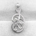 Sterling Silver 4*6mm Semi Mount Pendant Empty Frame Blank Support Setting S925 Base Holder Without Center Stone for DIY Inlay
