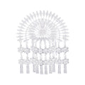 Women's Ethnic Style Silver Plated Metal Hairpin Leaves Flower Shape COSPLAY Hair Accessories for Wedding Made of Alloy