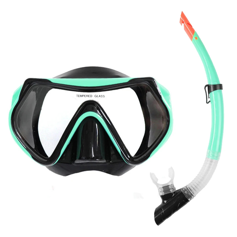 2025 Freediving Scuba Gear Adult Snorkeling Asian Fit breathing tube Silicone1 Single Len Diving Mask With snorkel set