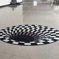 3D Printed Effect Carpet Visual Illusion of Black Holes Rug Round Rug