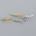 2024 New Fashion Jewelry 925 Sterling Silver Climber Earring Gold Plated Diamond Ear Cuff Earring Piercing Jewelry Women