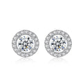 Fashion Jewelry Stud Earrings Round Zircon Wedding Earrings for Women