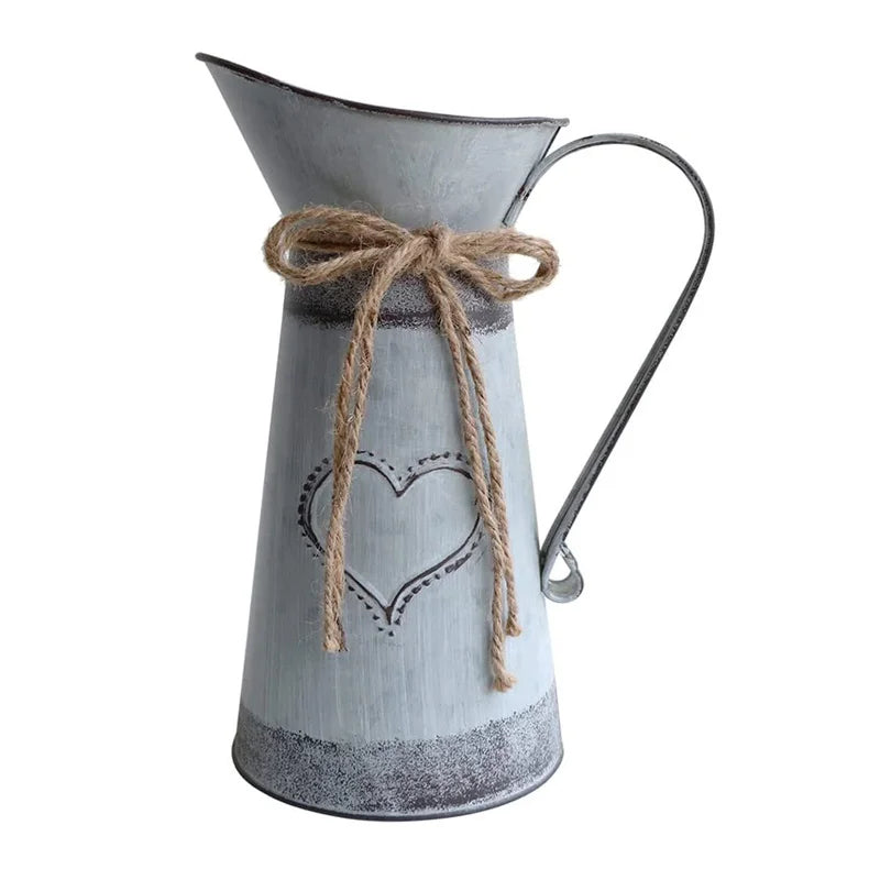 Dropshipping Vintage French Pitcher Vase Farmhouse Decorative Pitchers Rustic Watering Milk Jug Vases for Kitchen Home Decor