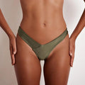 New Solid Color Swimming Bottom Sexy Girl Thong Swimwear Patchwork Bikini Beachwear