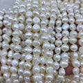 Wholesale 8.3-9.3 mm AA Freshwater Pearl Strand Good Quality Natural White Baroque Pearls