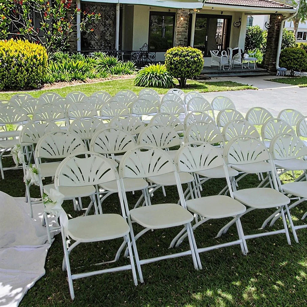 Modern White Steel Lightweight & Durable Resin PP Chair for Outdoor Events Weddings Parties Gardens Lawns Parks Villas