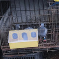 YZB LMB24 Pigeon Drinker Bird Cage Seed Cup Poultry Hanging Plastic Slot Feeder for Cage