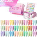 JTING Upgraded Original Design 24colors Pastel Gel Polish Collection Set Box OEM Unique Custom Nail Supplies Gel Nail Polish