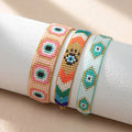 Handmade Miyuki Seed Beaded Eye Woven Designer Beaded Bracelets for Women Fashionable Friendship Band for Anniversaries Gifts