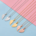 Blank Stainless Steel Broken Heart Pendant Necklace Jewelry Silver / Gold / Rose Gold Broken Heart Necklace for Couples
