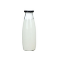 200ml 250ml 500ml 1L Clear Glass Beverage Juice Milk Bottles with Metal Lid and Screw Cap for Screen Printing