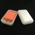 Easy to Clean Eco-friendly Modern Natural Bamboo Fiber Travel Box with Lid Bathroom Soap Dish with Draining Tray