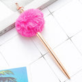 Cute Crown Metal Ballpoint Pen 1.0mm Multi-Colored Ink Creative Cartoon Hair Ball Pens Signature Gift for Girls Women