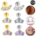 Gaby Hot Sale  Lip Ring Jewelry Snake Leaf Design 16G G23  ASTM F136  G23 Titanium Piercing Body Jewelry Wholesale