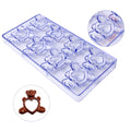 3D Plastic Chocolate Mold Bear Shape Polycarbonate Mold Molde De Policarbonato Para Chocolate Baking Tools
