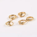 Stainless Steel  Wedding Band Braided Big Knot Ring for Women