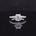 Fashion Fine Jewelry 14K Gold Round Brilliant Cut Engagement Moissanite Ring Lab Grown Diamond Rings