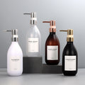 Custom 300ml 500ml Press Shoulder PET Scrub Eco-friendly Biodegradable Shampoo Conditioner Skin Care Serum Bottle Pump Head