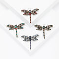 Retro Jewelry Antique Rhinestone Dragonfly Brooches Lapel Pin Suit Decor