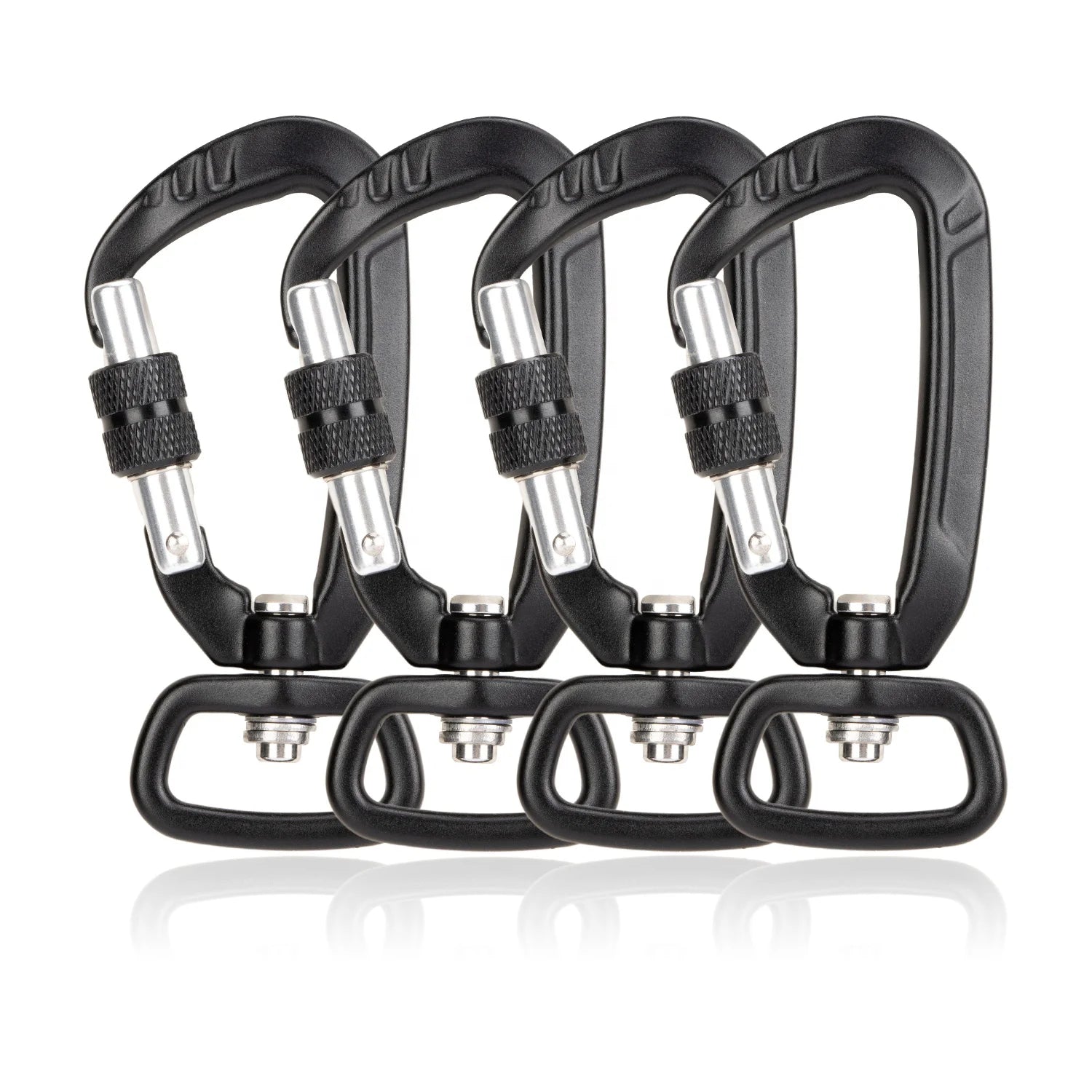 Aluminum Dog Leash Carabiners 4KN Swivel Snap Hook Swivel Carabiner