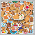 50PCS Factory Direct Sale Adorable Cartoon Vinyl Capybara Stickers for Phone Cases&mirror