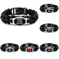 Manufacturer ODM OEM Black Lives Matter Glass Cabochon Charm Outdoor Paracord Survival Bracelets