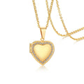 DUYIZHAO Photo Frame Heart Locket Pendant Stainless Steel Heart Cremation Necklace Minimalist Jewelry Women's Memorial Jewelry