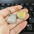 Heart Shape Diamond Dog Tags Blank Pet Name ID Tag Wholesale