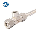 Polished Stainless Steel Female Connectors Compression Fittings Female Branch Tee