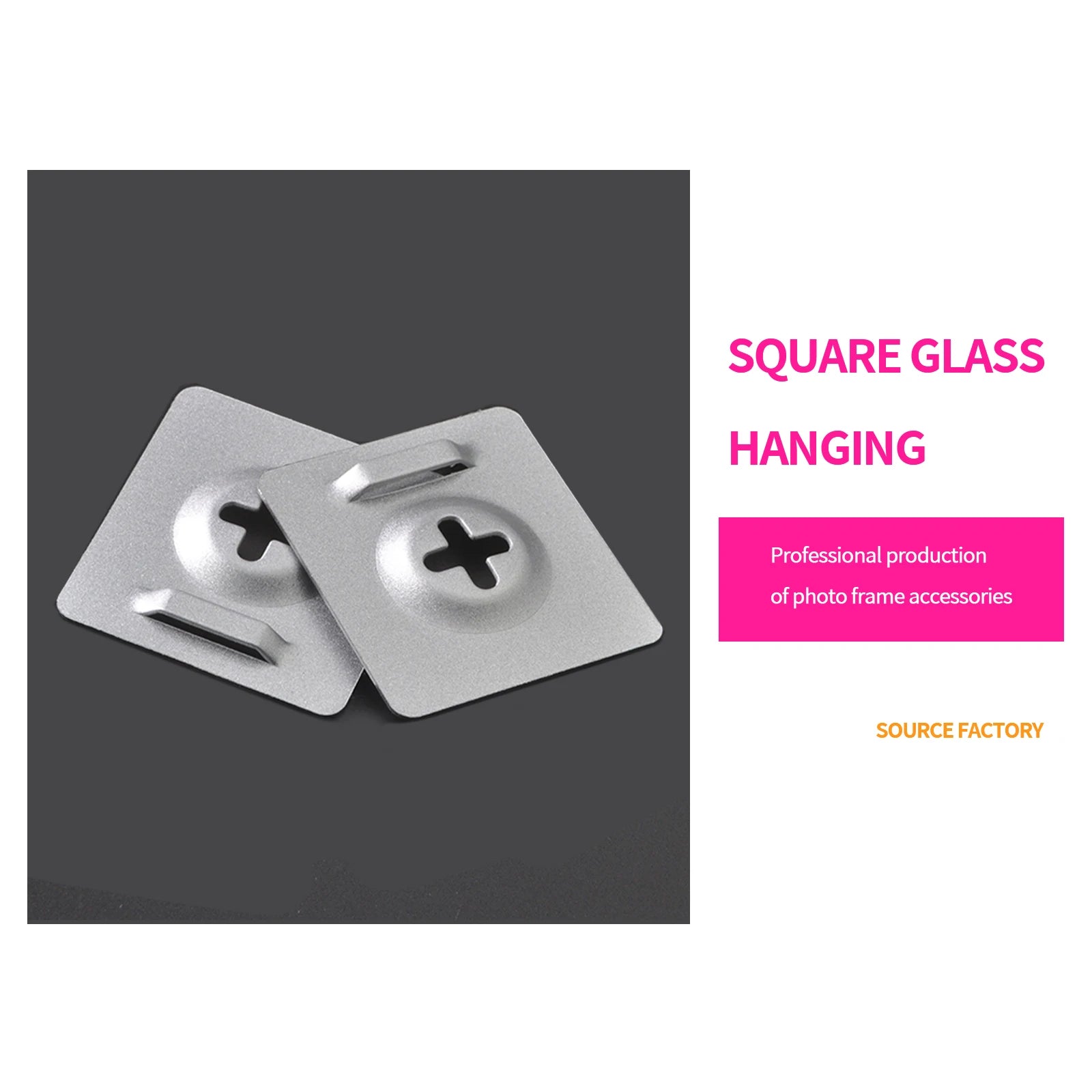 X0909 TS-K301 Glass Frame Hanging Plate 40*40mm Mirror Hooks