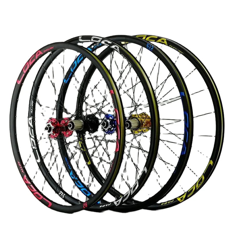 PASAK Bicycle Wheel 4 Bearing 6 Jaw Disc Brake 26/27.5/29 Inch 700C Mountain Bike Wheel Set