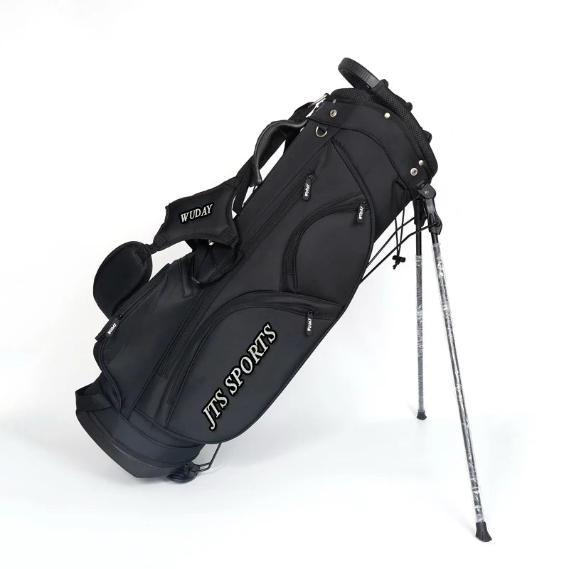 OEM Black Lightweight Customized Logo Nylon Stand Golf Bags for Men