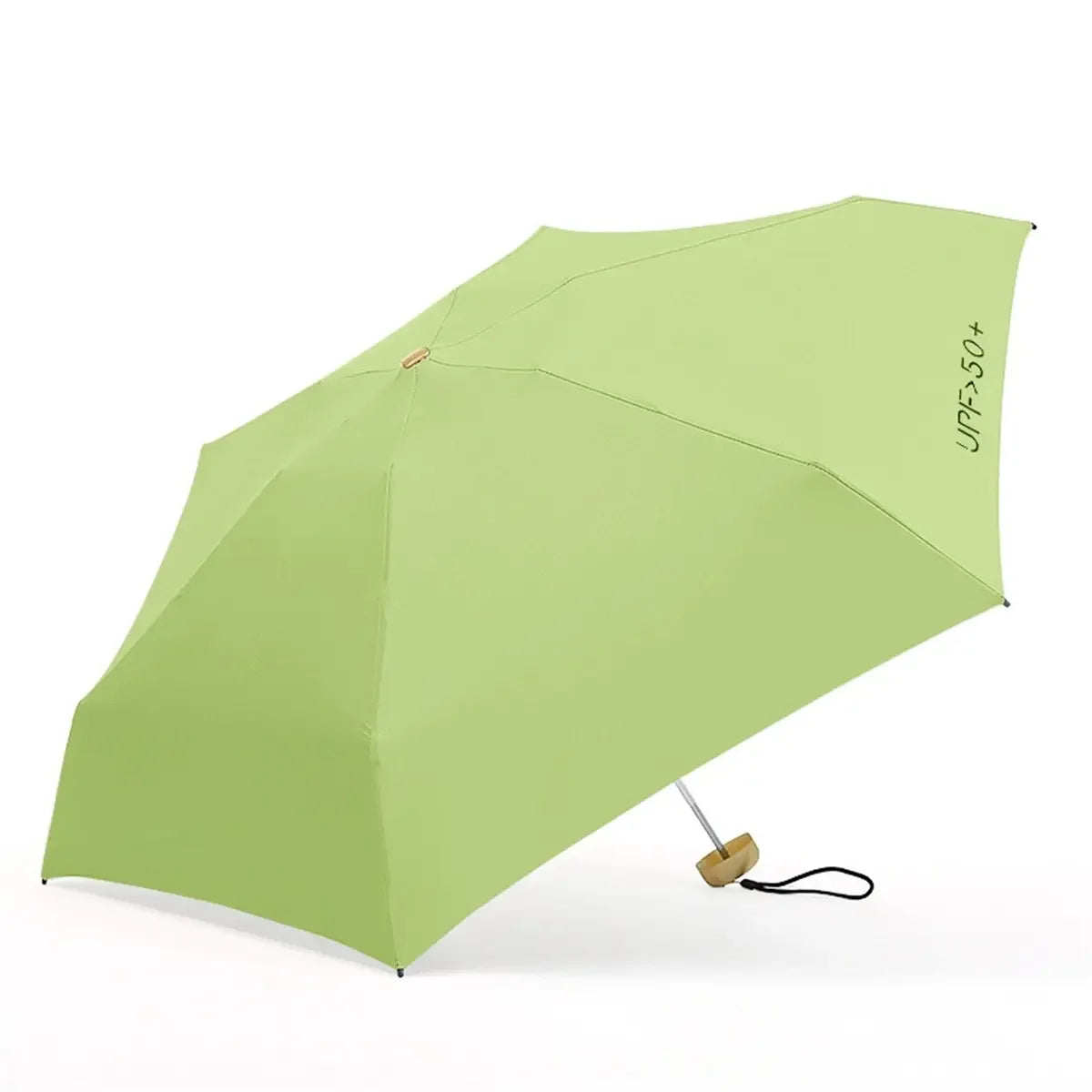 Wholesale Cheap Summer 5-Folding UV Protective Slimline Travel Umbrella with Plastic Handle Waterproof Business Gifts
