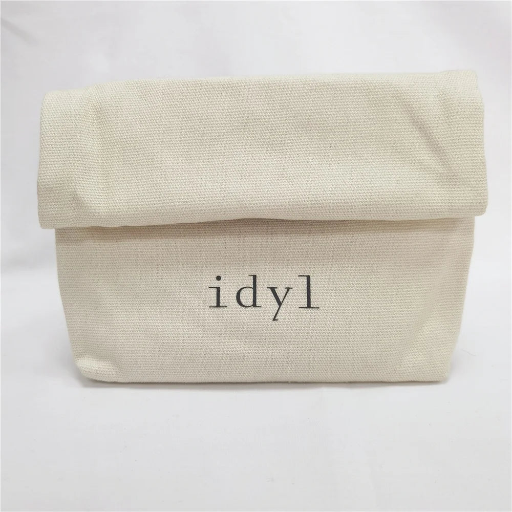 Chuanghua Eco-friendly 100% Cotton Envelope Pouch for Gift Packaging Custom Logo Travel Makeup Pouch Bag