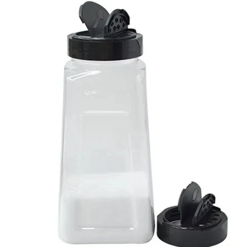 Custom Logo Kitchen Spice Shaker Bottle Food Grade PET Plastic Round for Pepper and Salt Herb & Spice Tools