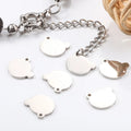 Custom Logo Engraved Stainless Steel Pendant DIY Jewelry Findings with Gold Plated Metal Label for Private ID Name