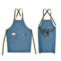 NIU WEI LI Canvas Fashion Apron Denim Korean Version Western Restaurant Cafe Painter Barbecue Sleeveless Bib Washable Canvas