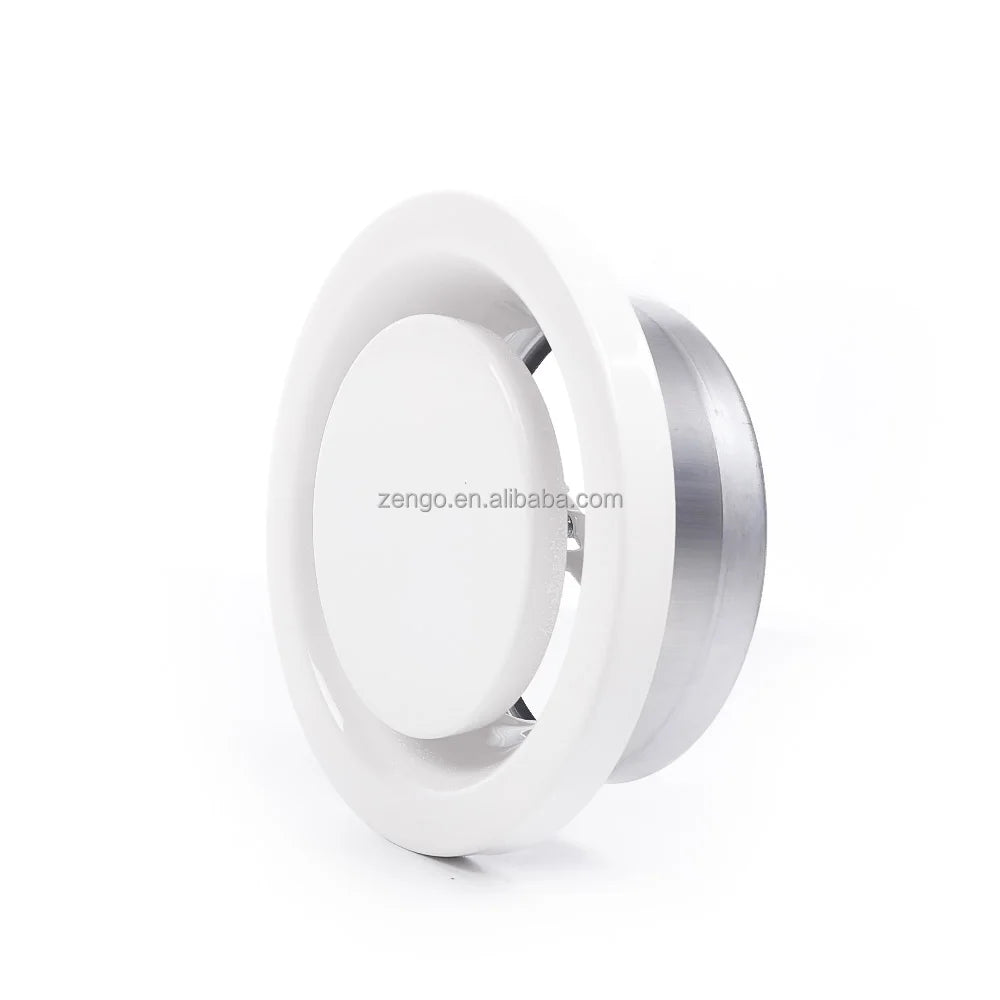 Ventilation Round Air Ceiling Diffuser Steel with a White Powder Coated Finish Circular Exhaust Disc Metal Exhaust Air Valve