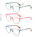 Women's Luxury Fashion Metal Cat Eye Reading Glasses Factory Promotional Stainless Steel Optical Frame for Adults Daily Wear