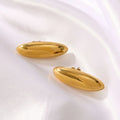 Wholesales New Trends 18K Gold Plated Stainless Steel Trendy Elegant Water Drop Stud Earrings