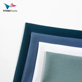 Textile Fabrics Wholesale Anti-UV Fabric 170 Gsm Organic 64% Cotton 27% Polyester 9% Spandex Fabric for T Shirt