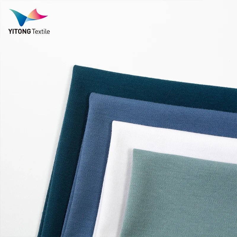Textile Fabrics Wholesale Anti-UV Fabric 170 Gsm Organic 64% Cotton 27% Polyester 9% Spandex Fabric for T Shirt