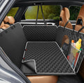 Detachable 600D Waterproof Dog Hammock Car Seat Cover Hard Bottom Support for 400lbs Scratch-Proof Back Seat Extender for Dogs