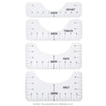 Factory supply 4pcs/pack plastic t shirt alignment tools ruler guides set high quality tshirt ruler