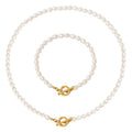 Joolim Jewelry 18K Gold Plated Fresh Water Pearl Chain Toggle Necklace Stainless Steel Jewelry Wholesale MegaBDM