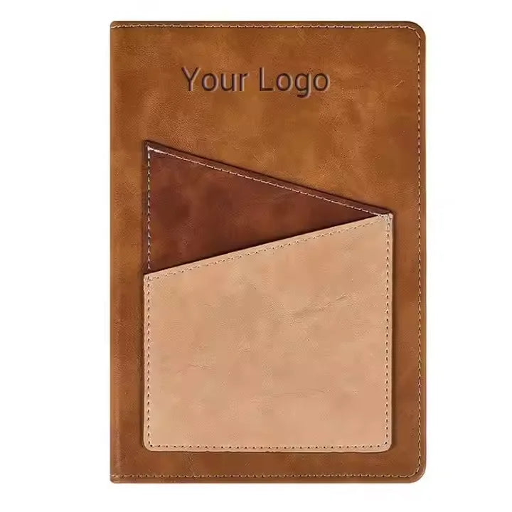 New Arrival Multi-Function Splicing Color Business Planner Notebook PU Leather Diary Notebook