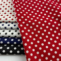 1CM Polka Dots Printing 40S 100GSM 100% Cotton Poplin Fabric for Clothing